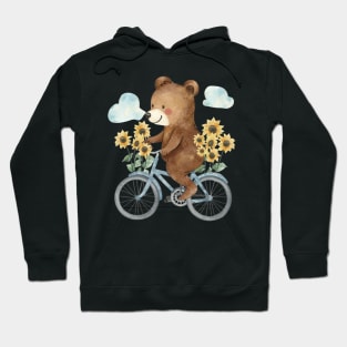 Sunflower bike bear Hoodie